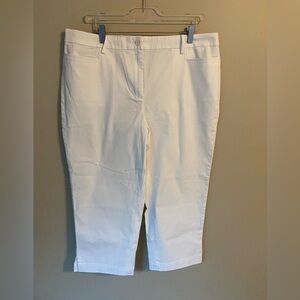 Talbots Perfect Skimmer White Capris | Women's Sz 14